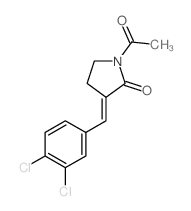 1-acetyl-3-[(3,4-dichlorophenyl)methylidene]pyrrolidin-2-one structure