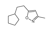 5-(2-cyclopentylethyl)-3-methyl-1,2-oxazole Structure