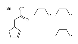 tributylstannyl 2-cyclopent-2-en-1-ylacetate结构式