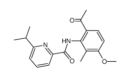 6-isopropylpyridine-2-carboxylic acid (6-acetyl-3-methoxy-2-methylphenyl)amide Structure