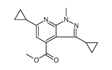 1H-Pyrazolo[3,4-b]pyridine-4-carboxylic acid, 3,6-dicyclopropyl-1-methyl-, methyl ester Structure