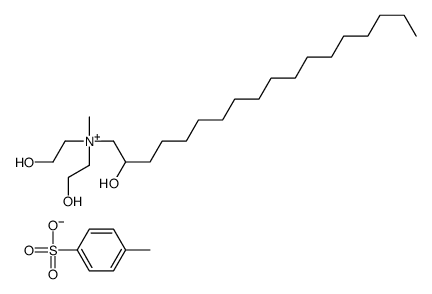 bis(2-hydroxyethyl)(2-hydroxyoctadecyl)methylammonium toluene-p-sulphonate Structure