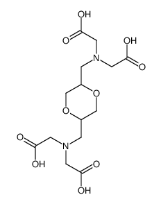 N,N'-[1,4-dioxane-2,5-diylbis(methylene)]bis[N-(carboxymethyl)glycine]结构式