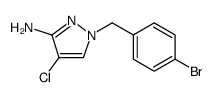 1H-Pyrazol-3-amine, 1-[(4-bromophenyl)methyl]-4-chloro Structure